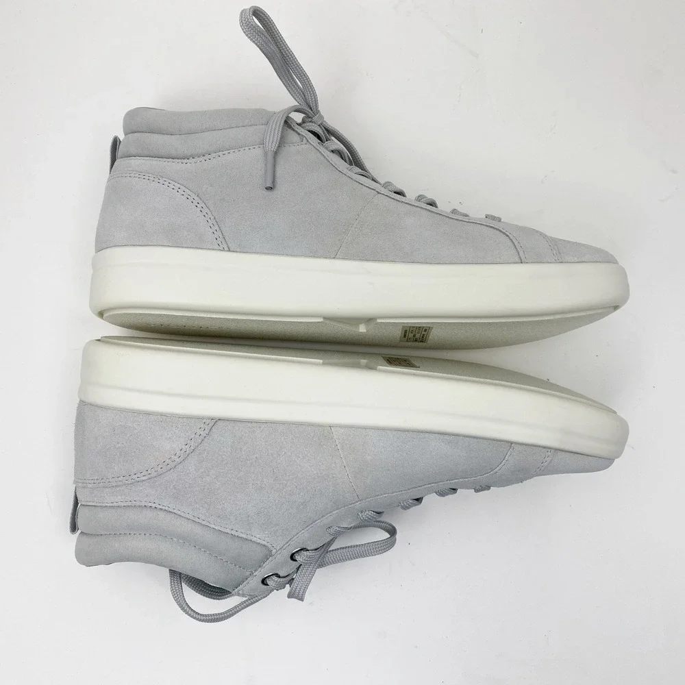 Vionic Rosemont‎ Suede Side Zip High Top Sneaker Womens 9.5 Light Gray